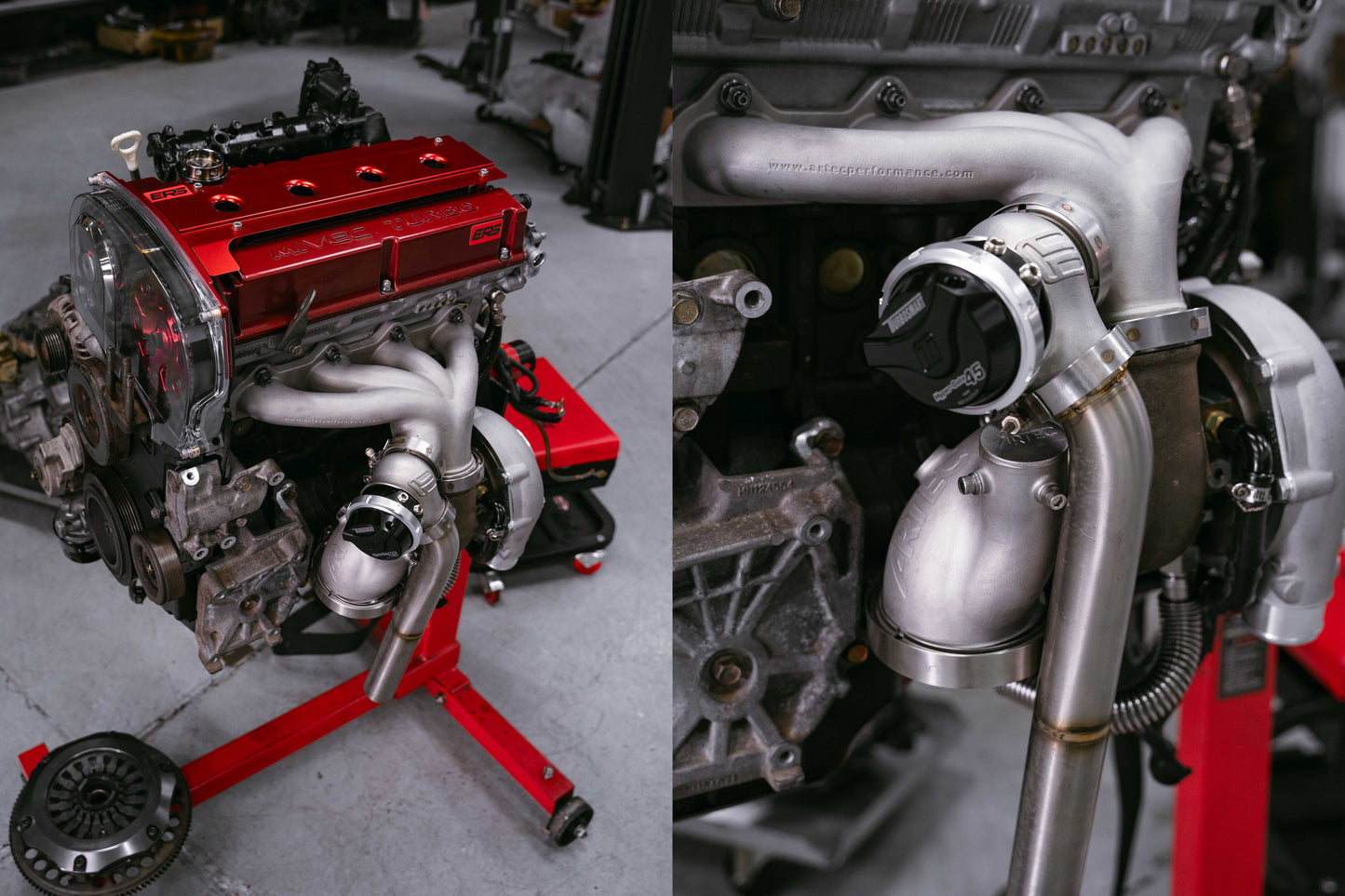 Mitsubishi Evo 4-9 Dump Pipe Adapter for Low Mount V-Band Exhaust Manifold