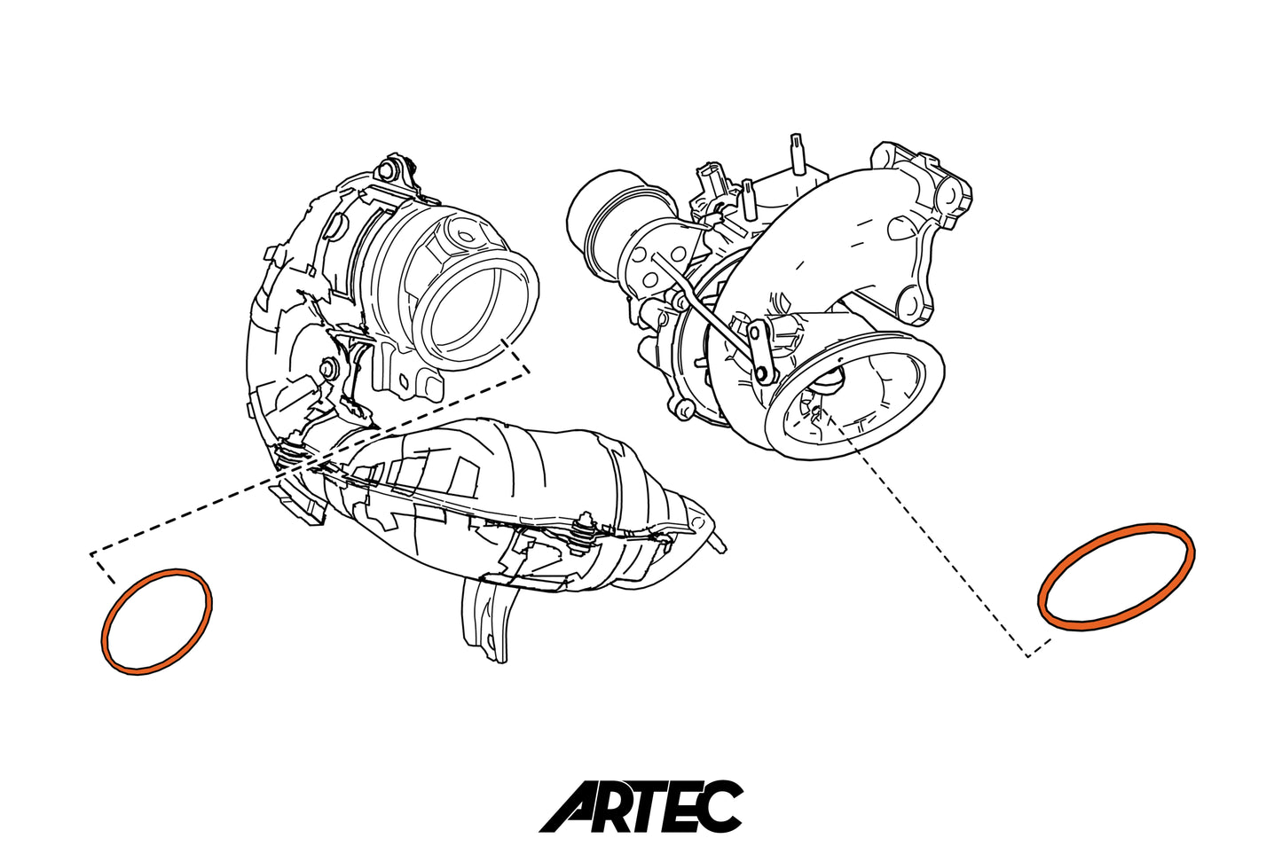 ARTEC Turbo Outlet Gasket for Toyota G16E-GTS